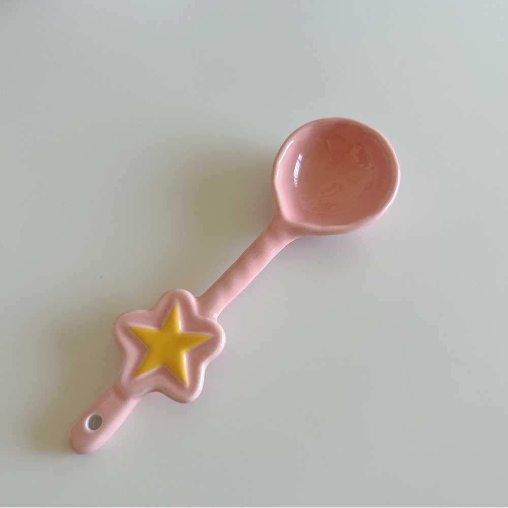 Pink Star-Shaped Spoon